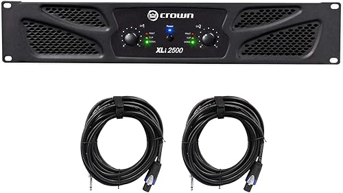 Corona Pro Audio xli25001500W, 2canales DJPA amplificador + 2Speakon a 14" Cables