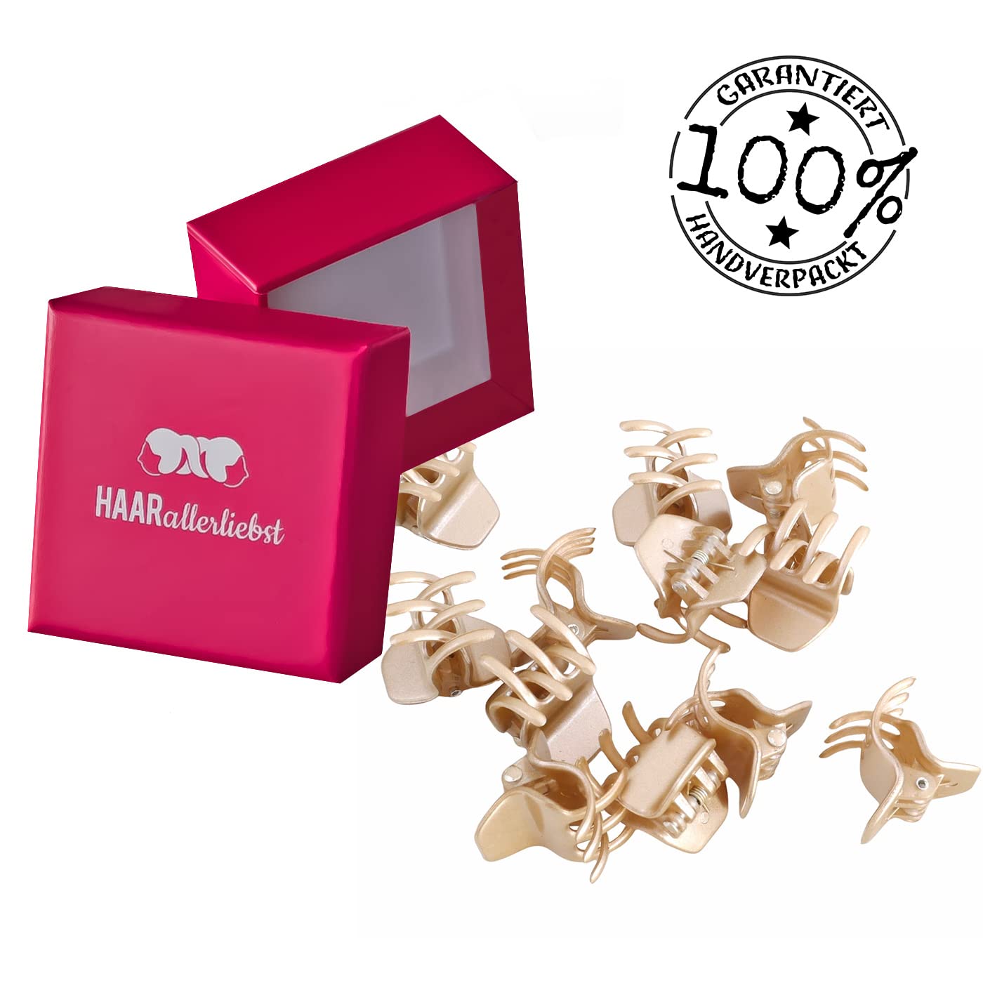 HAARallerliebst Small Hair Clip Set of 12, Small Hair Clip for Women, Hair Clips Women's Golden, Small Hair Clips - Image 4
