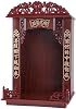 Wall-Mounted Buddha Altar Shelf, Wooden Altar Temple with Carving design, Retractable pull-out board, God Of Wealth Cabinet Guanyin Cabinet Ancestral Shrine Statue Stand/Buddha Shelf(Color A,31cm)