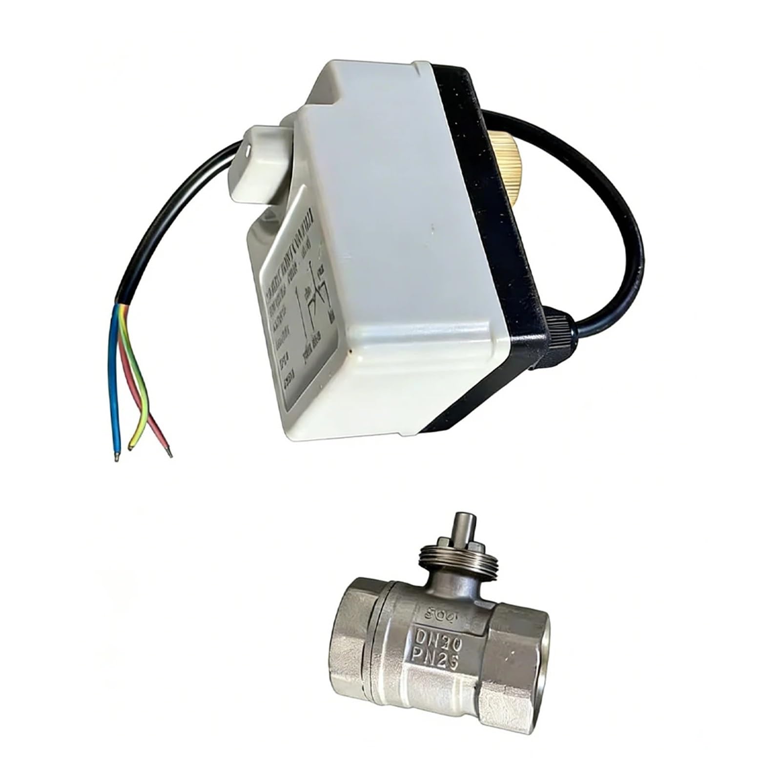 DC12-24V/AC220 ze sterowaniem ręcznym i automatycznym elektryczny zawór kulowy stali nierdzewnej 3 przewody 2 sterowanie sposoby DN15 ~ DN50 Płyn przemysłowy(DN20,DC 12-24V_2WAYS)