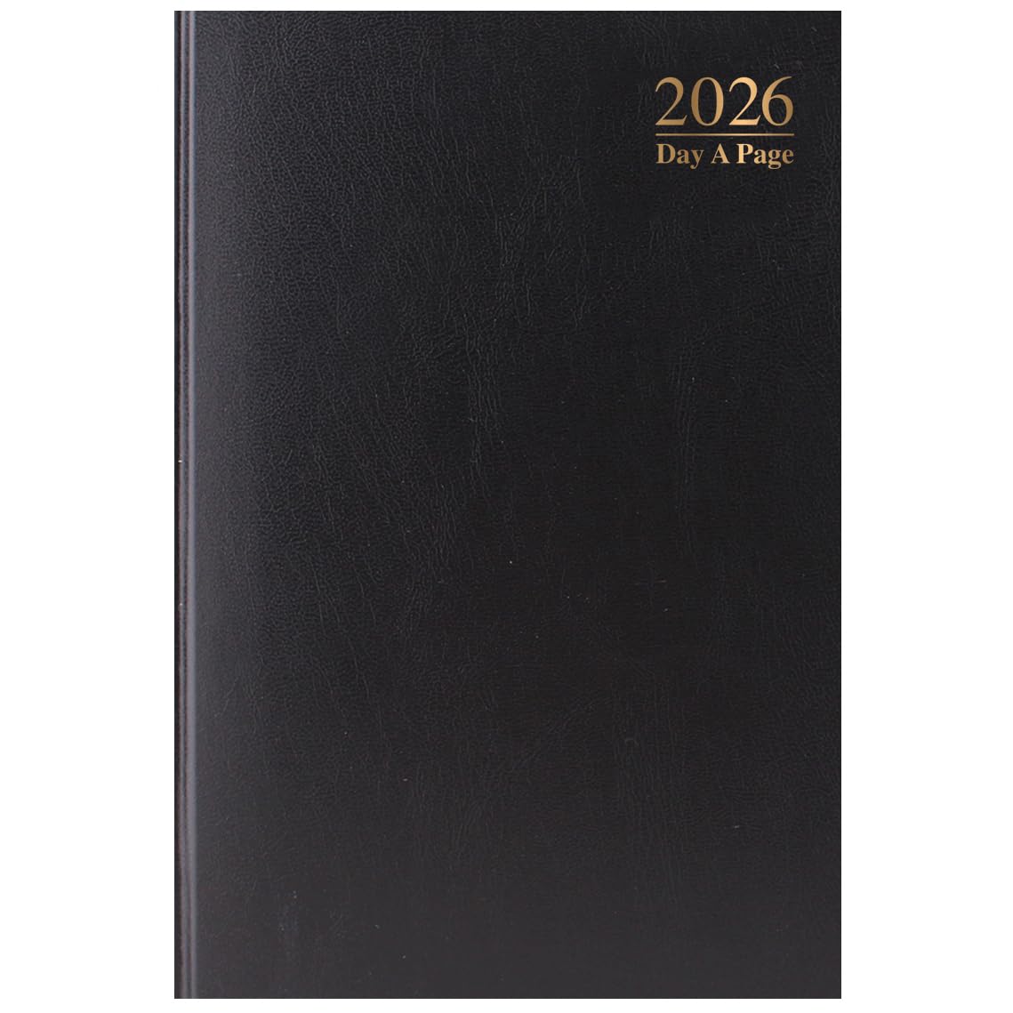 2026 A4 Diary Day a Page - Full Saturday & Sunday Pages - Classic Hardback Cover Casebound Planner Organiser - Black