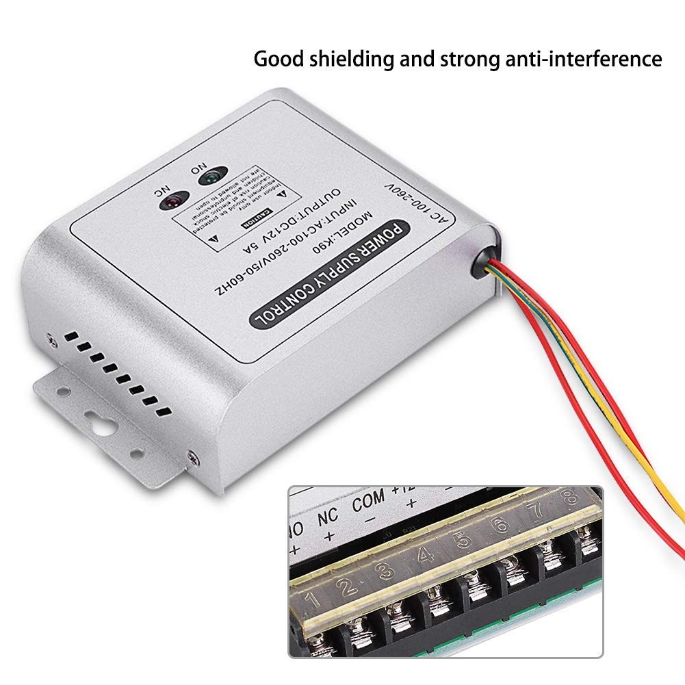 K90 de Control de Acceso de 12 V Fuente de alimentación Batería de Respaldo para cerraduras eléctricas Cerraduras magnéticas Teclados Sistemas de Seguridad de intercomunicación