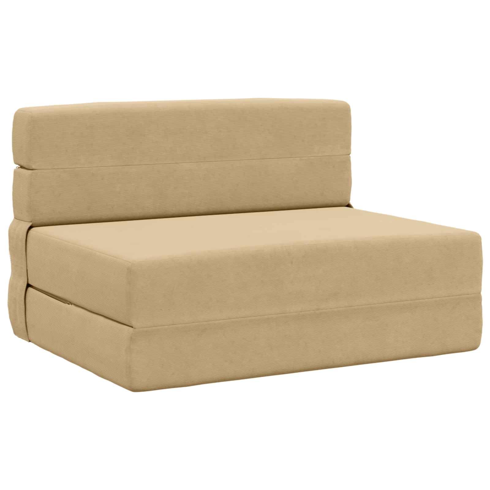 Sillón cama plegable de tela de 70 x 72 x 60 cm para salón verde gris