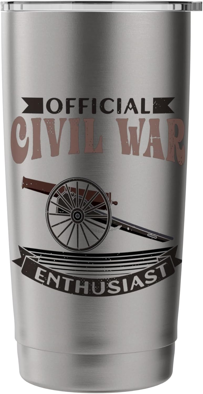 Official Civil War Enthusiast American Lover US Reenactor Stainless Steel Insulated Tumbler