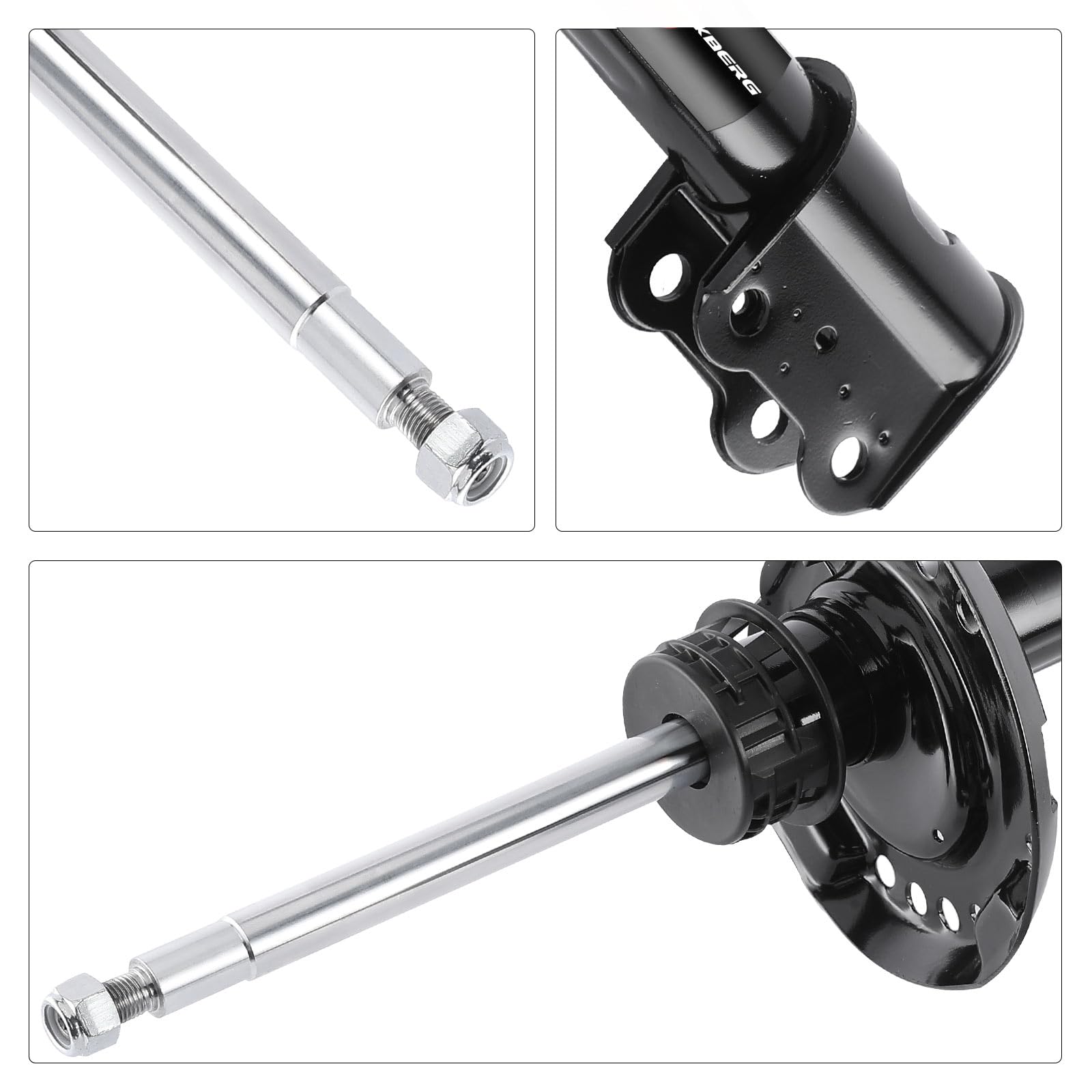 Frankberg 2 amortiguadores delanteros 537 mm presión de gas A2463233500 | Compatible con: CLA Coupé C117, Clase B W242 W246, Clase A W176, CLA Shooting Brake X117