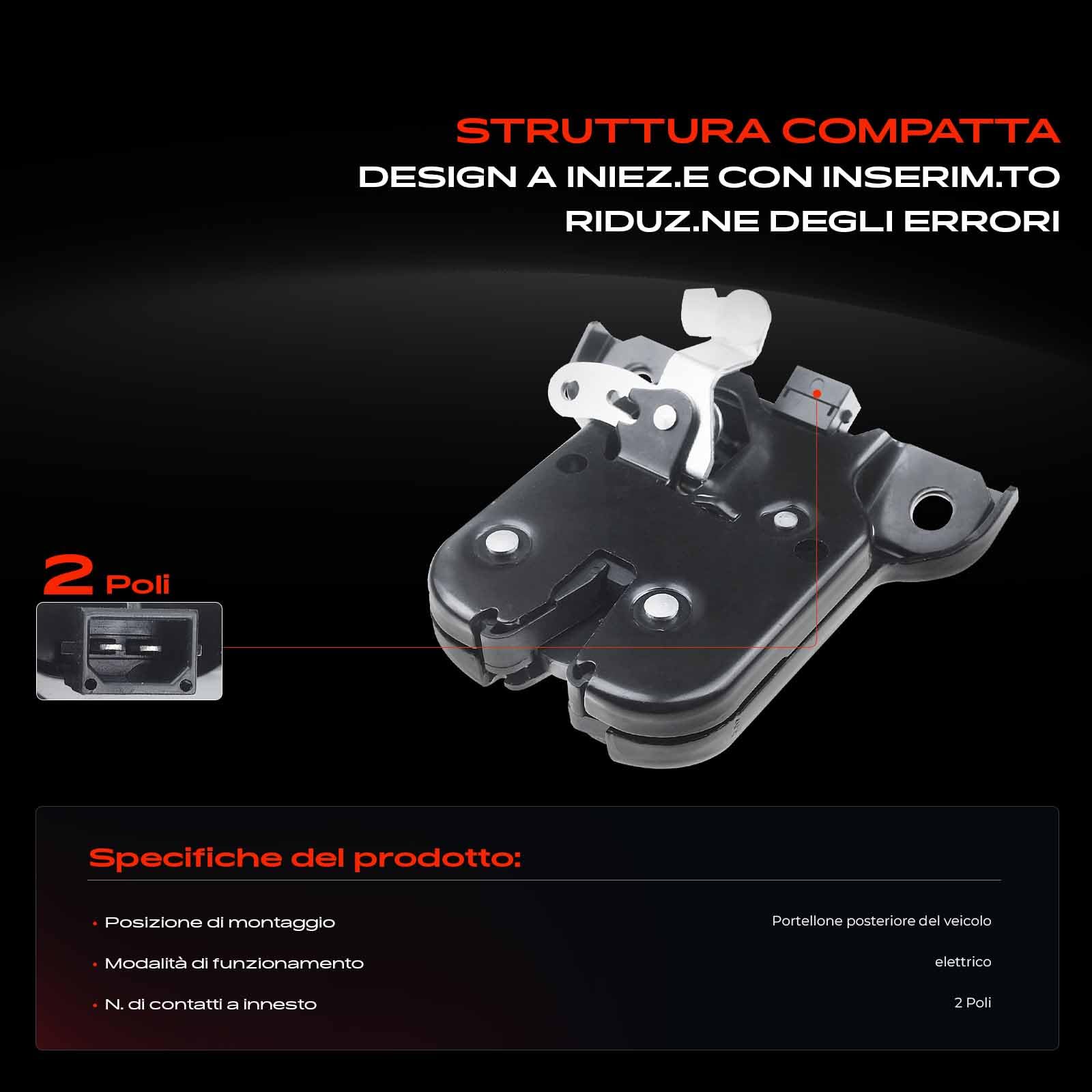 Frankberg Serratura porta serratura auto Portellone posteriore