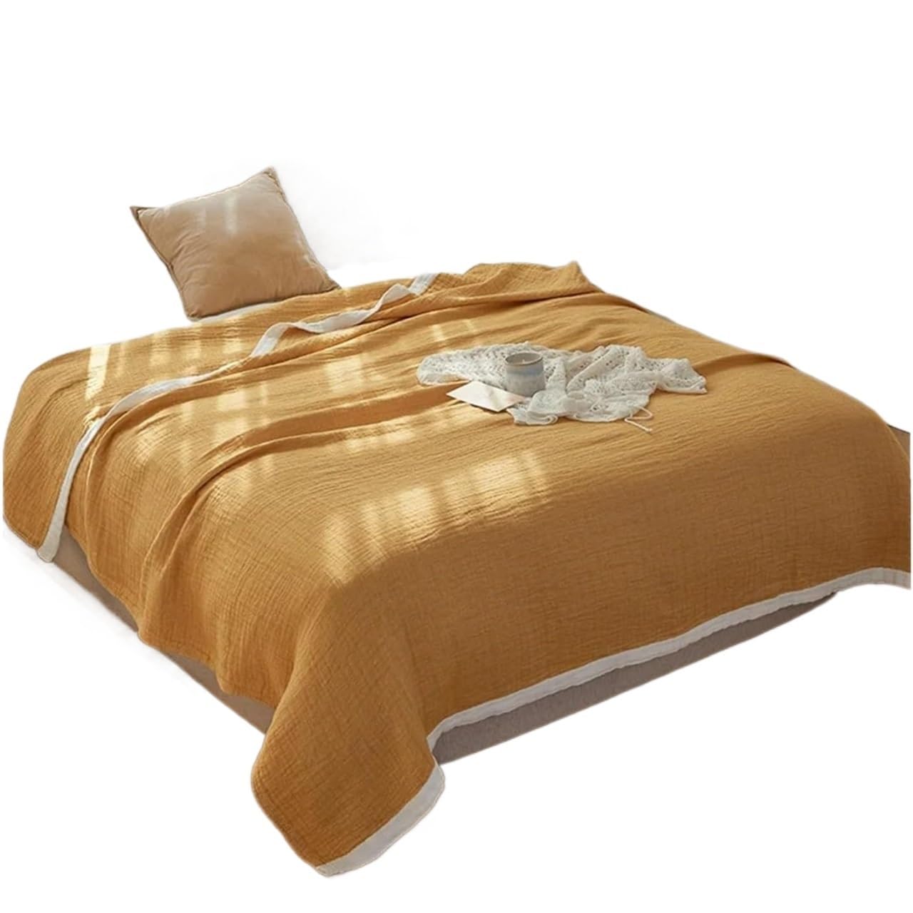 Oddychający koc chłodzący, Bawełniany muślinowy kocyk wielokolorowy, wiele rozmiarów, rozkładana sofa dekoracyjna(Color10,200x230cm)
