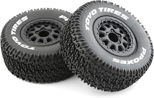 Miniatura 5 de Lifehead 110 RC Short Course - Neumáticos para camiones todo terreno, adecuados para TRAXXAS Slash4X4 ARRMA SENTON 4X4 V3 Losi Ford Raptor Baja