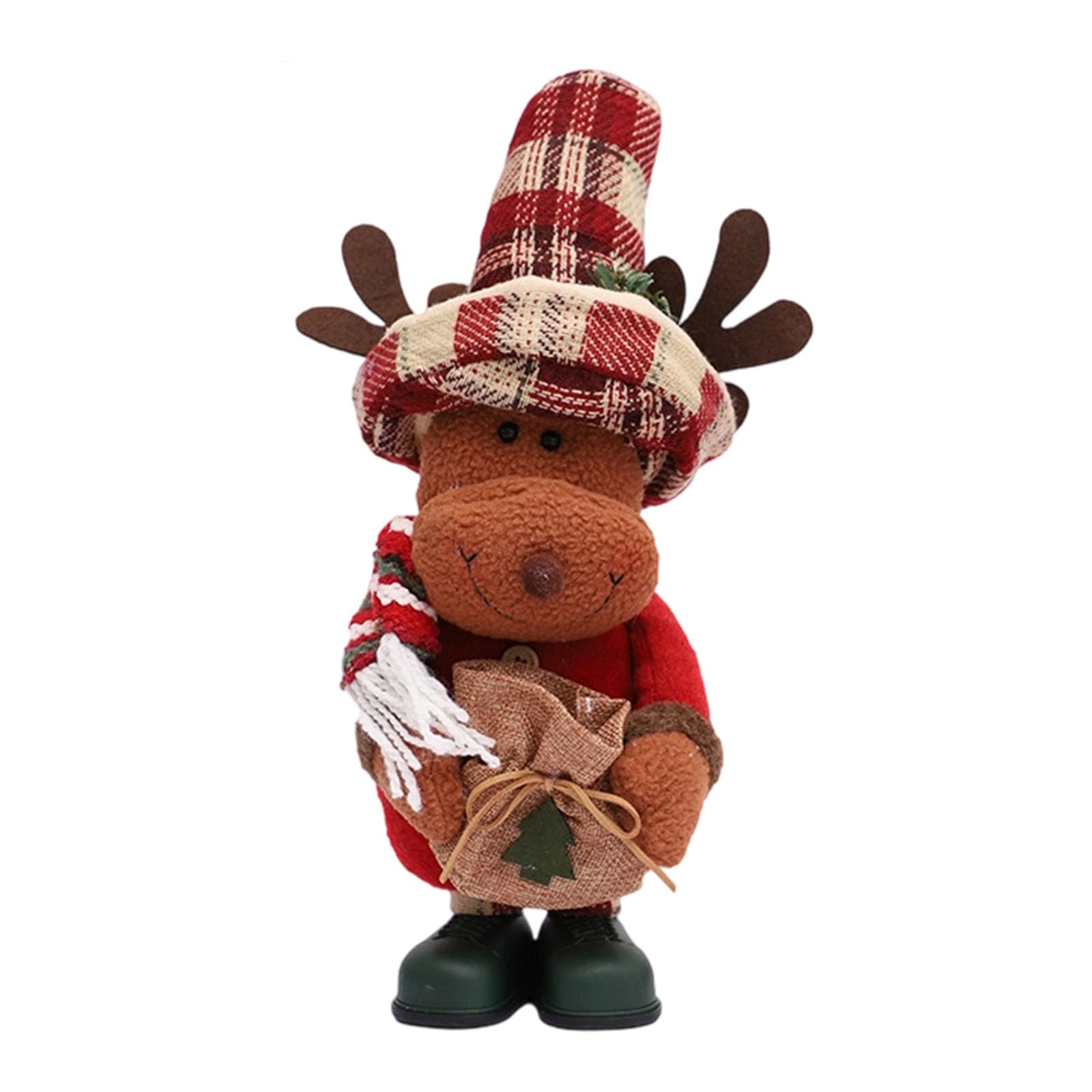 Hdoytxxm Elk Santa Snowman Reindeer Stuffed Toy Doll Christmas Desktop Decoration For Mantels Bookshelf Kid Room Living Room Sitting Santa Snowman Reindeer Plush Doll