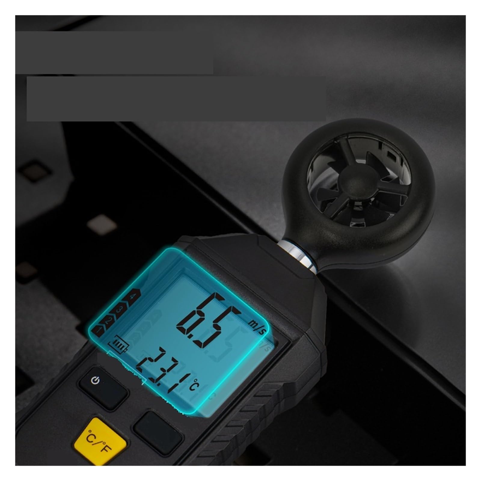Anemómetro de mano Mini Anemómetro De Mano Medidor De Velocidad Del Viento Anemómetro Anemómetro Temperatura Del Viento Y Probador De Volumen De Aire