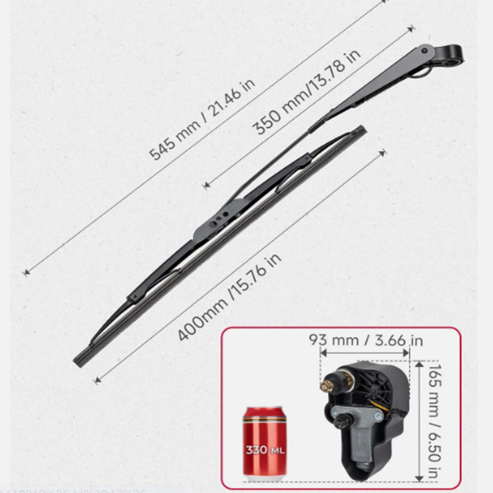 Aramox Zestaw Wycieraczek UTV 165° do Commander 800 1000