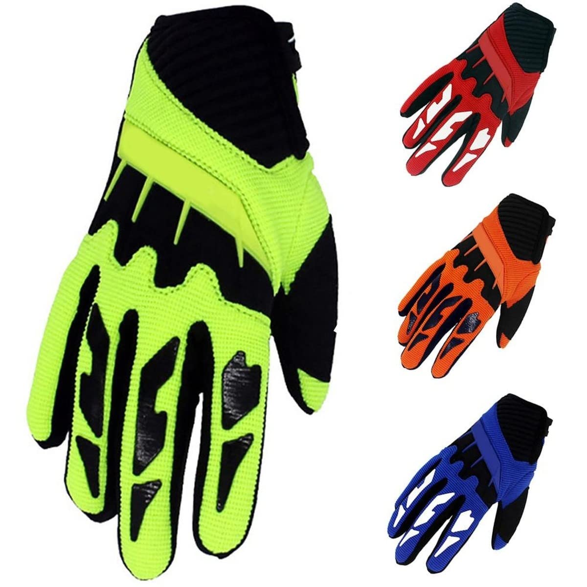 JRZDFXS Children Kids Skating Scooter Bicycle Cycling Full Finger Protection Gloves Bicycle Cycling Equipment Accessories (Free Choice 2pairs,XS)