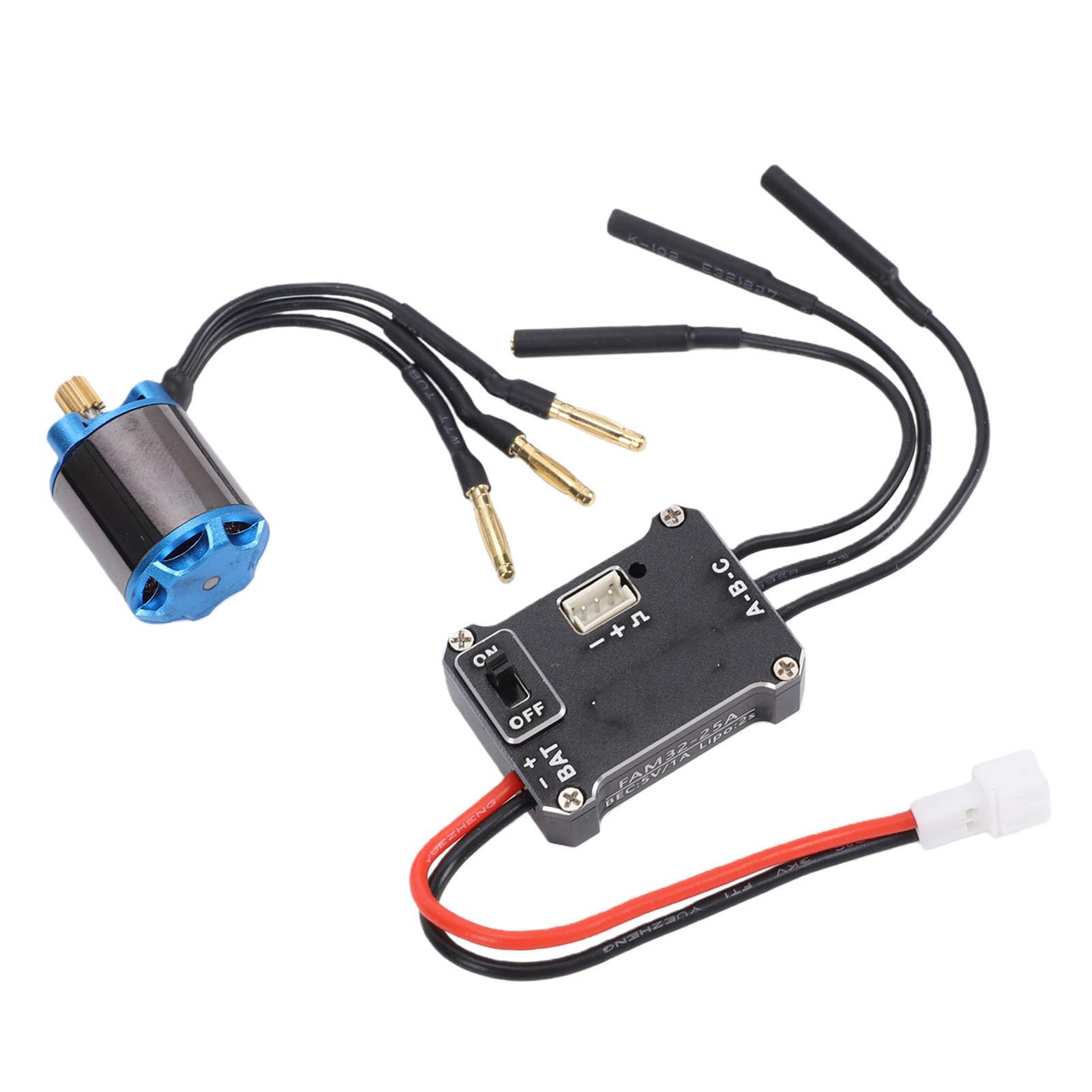 Zestaw RC Brushless Silnik i Regulator, 5000KV 25A ESC, do Modeli RC | Zestaw ESC do silnika gąsienicowego RC, z bezczujnikowym silnikiem bezszczotkowym, do SCX30 1/30