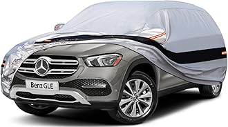 Holthly 10 Layers SUV Car Cover Custom Fit for Mercedes Benz GLE 350 450 (2015-2024) Waterproof All Weather for Automobiles, Outdoor Full Cover Rain Sun UV Protection.Silver