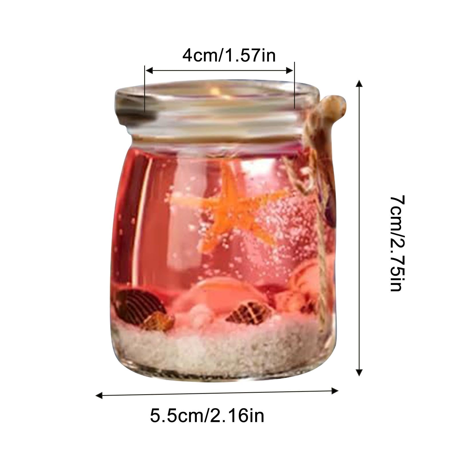 Lot 12 Bougies Parfumées Océan En Pots Verre HMJ Décor Maison