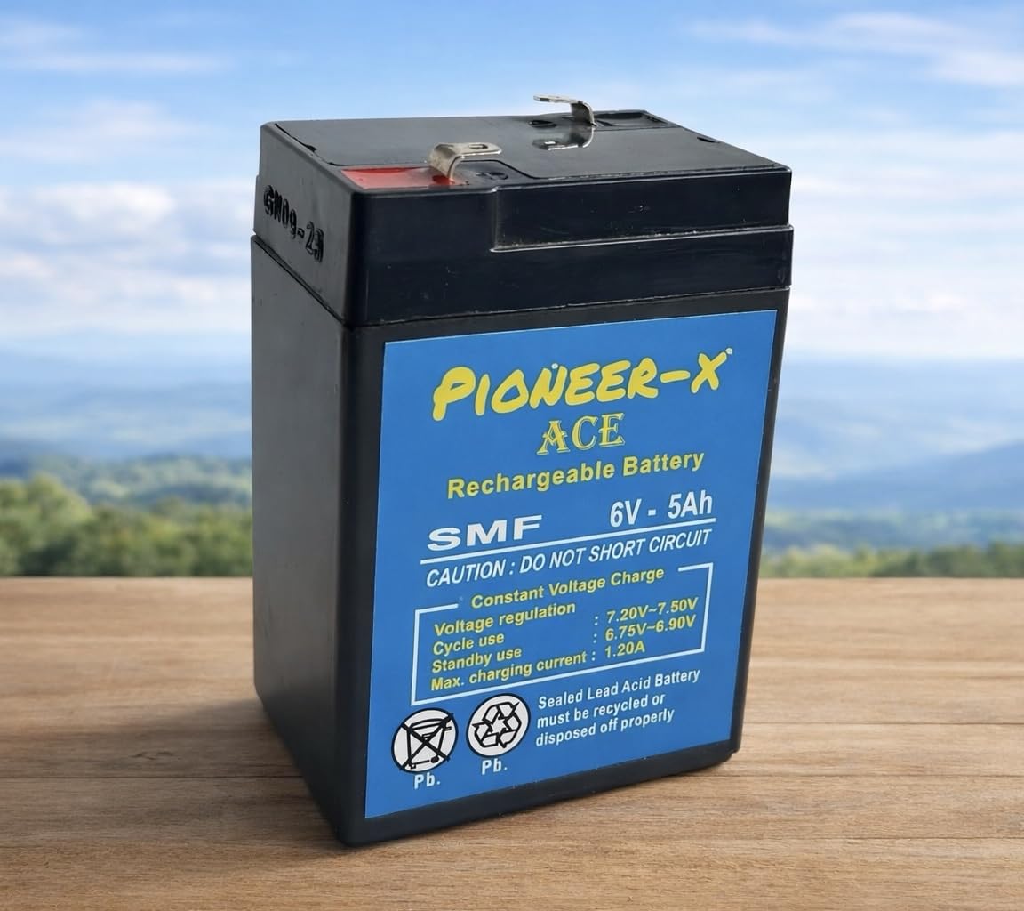 Power-Box 6 Volt 5 Ampere AGM-SMF Lead Acid Battery