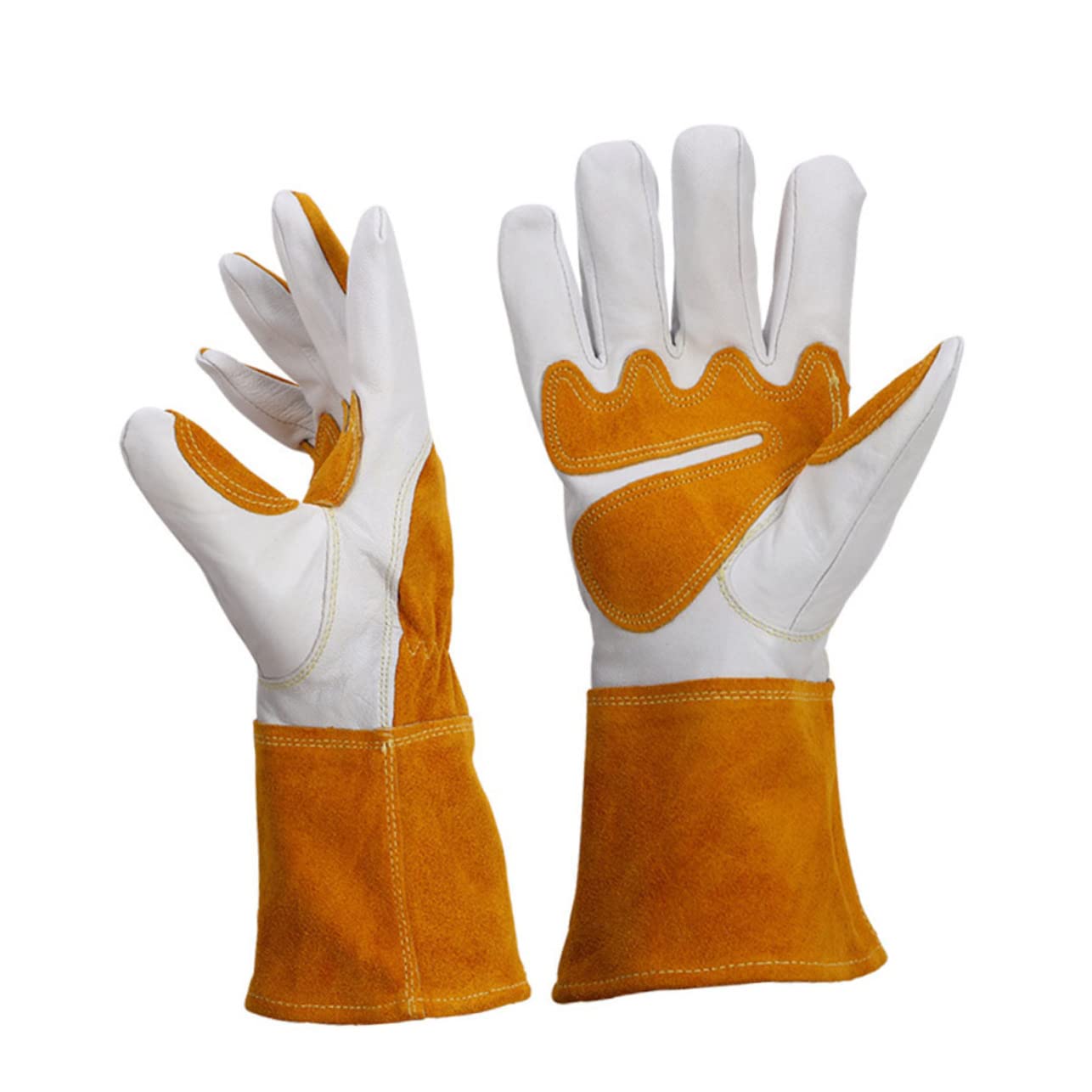 1 Paar Verstellbare Gartenhandschuhe Mit Handgelenksbandage Strapazierfähige Arbeitshandschuhe Aus Schaffell Lange Outdoor Handschuhe