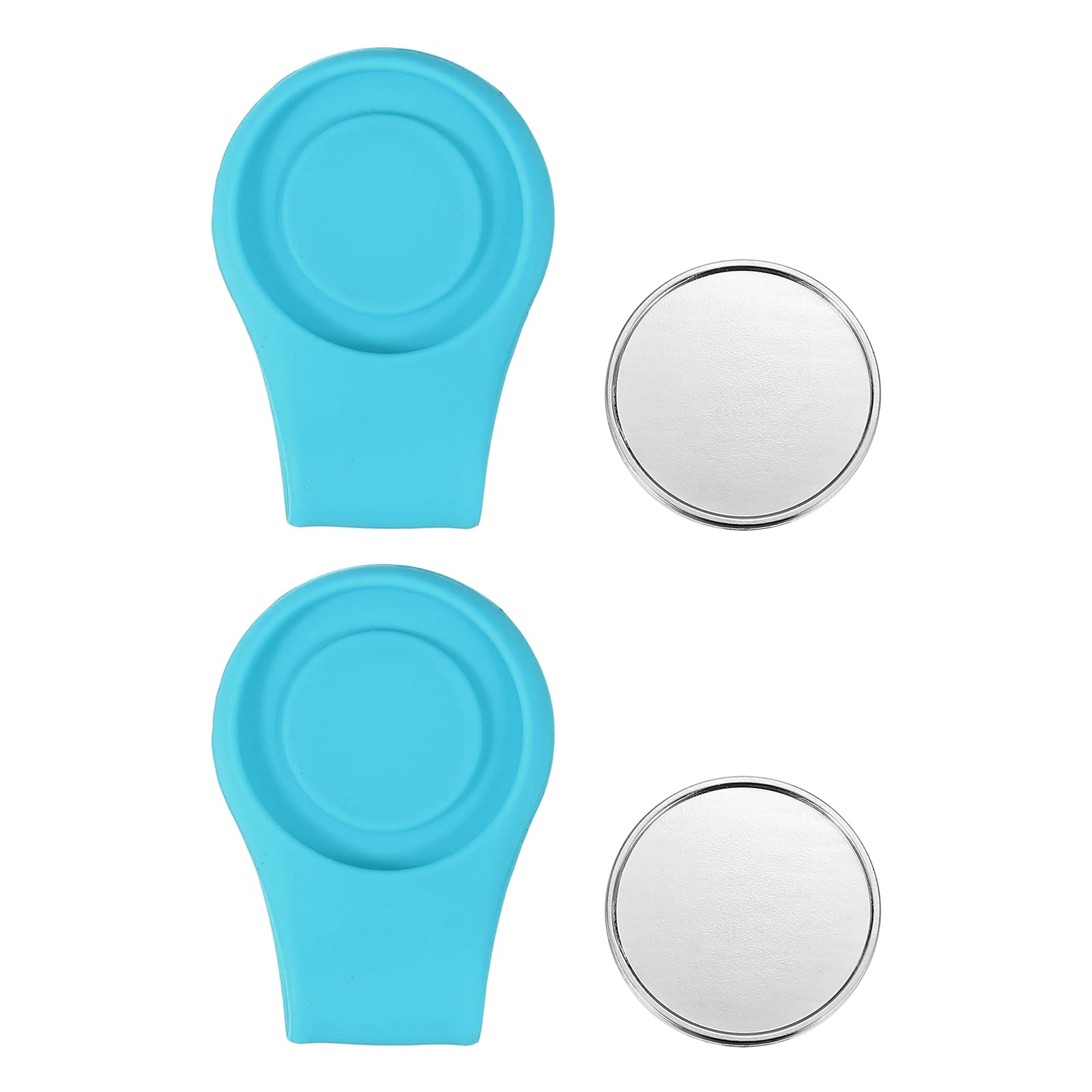 YELARXI Golf Hat Clip, Silicone Golf Cap Clamp Hat Clip with 25mm Grooved Blank Ball Marker Magnetic Closure Great Removable Ball Holder - Fit For(Women Men Golfers Lovers) 2Pcs & Blue
