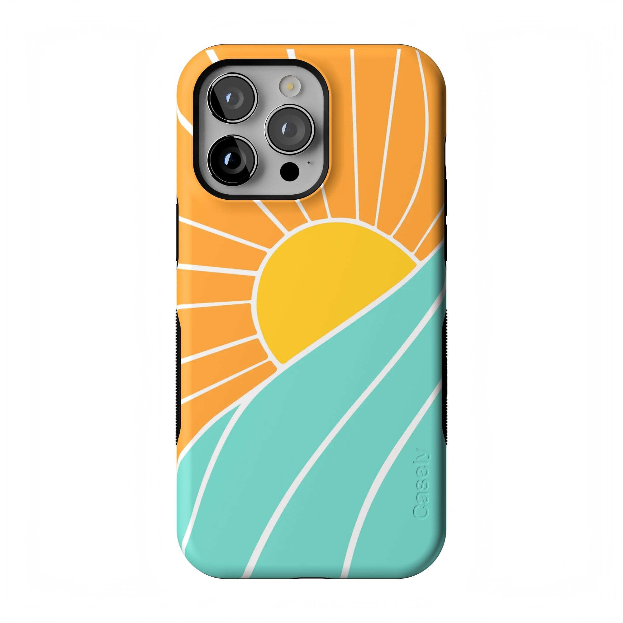 Casely iPhone 14 Pro Max Case | Waves & Rays | Sunshine | Compatible with MagSafe | Bold Protective Design