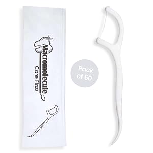 Dental Floss Picks Pack of 50 - Individually Wrapped Oral Care Flossers for Adults Kids - Travel Dental