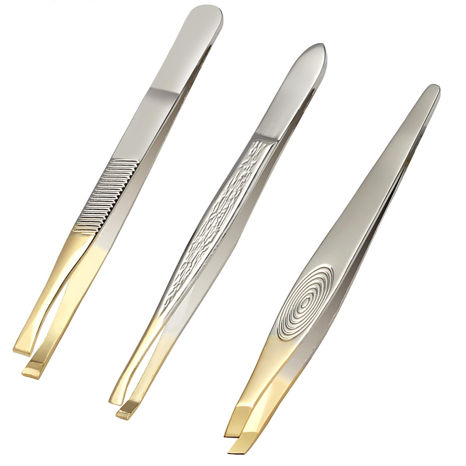SHUBEIEUMI Pinzas para cejas, Pinza de Acero Inoxidable, Tweezer Pinzas de Depilar Profesionales Cejas, para extensión de pestañas, depilación, cuidado facial, cejas, barba, pelos pequeños