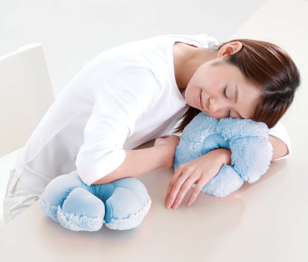 Amazon.co.jp: ふわもち クロワッサンクッション 2コ入り ブルー AP