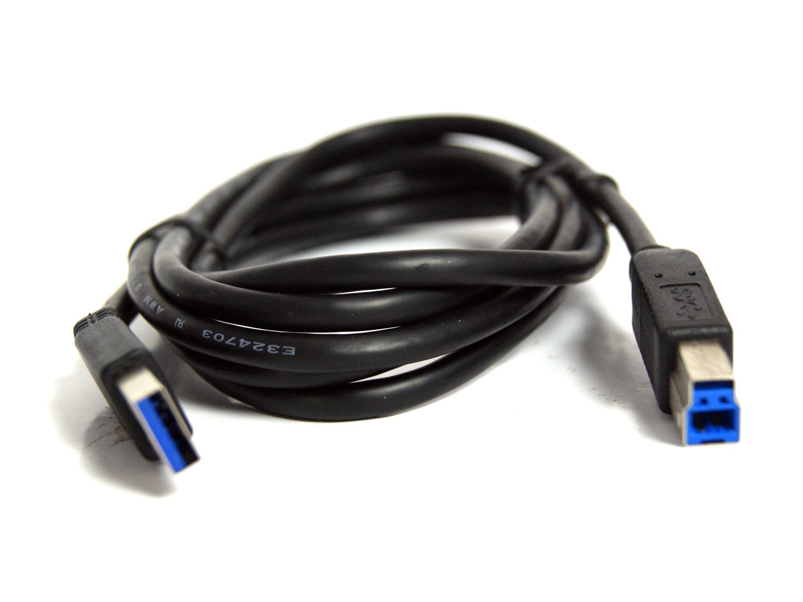 USB 3.0 High Speed A to B Cable Data Cable Cable Lead 1.8 M Meter Black Switch for Printers, External Hard Drive, etc. – Backward Compatible with USB 2.0