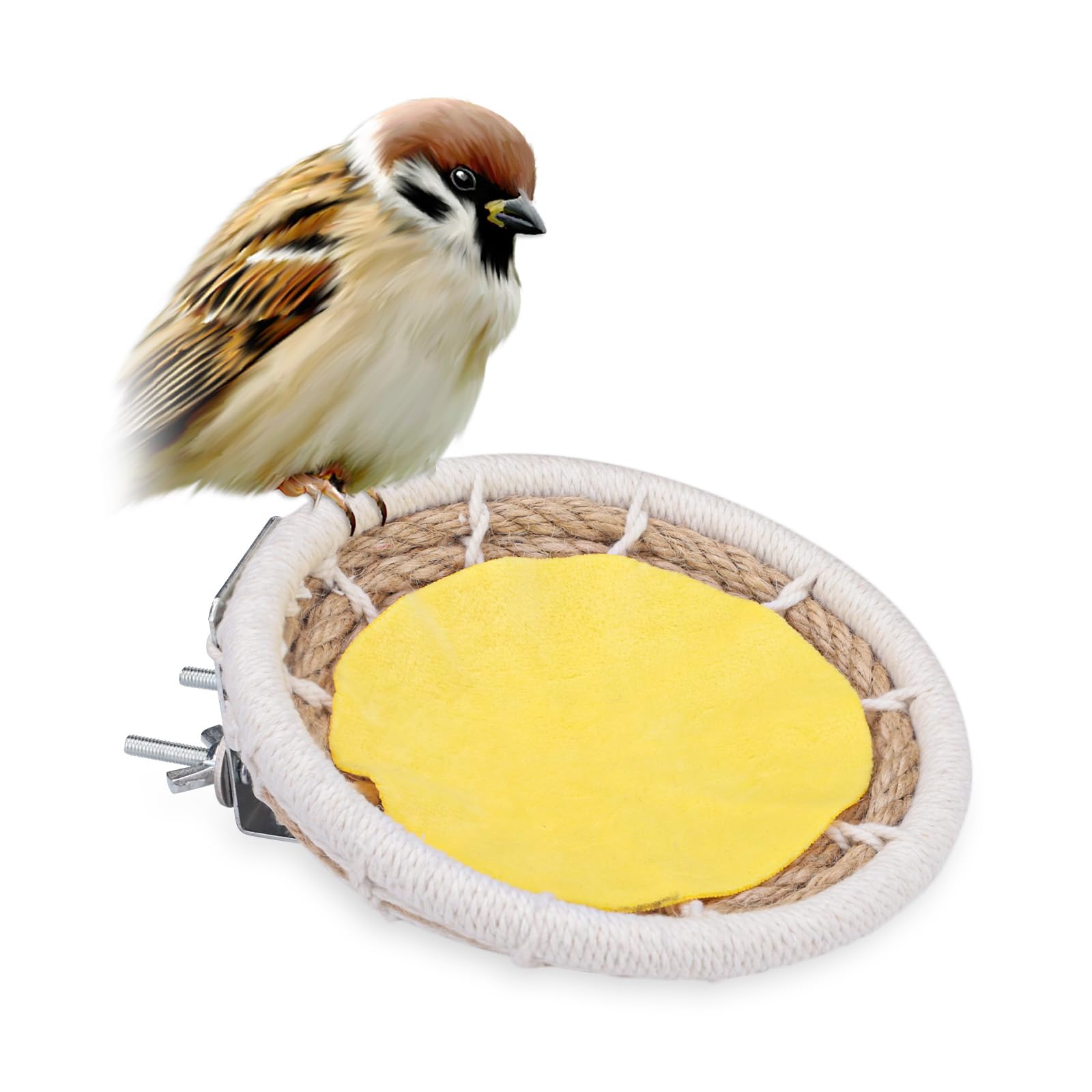 Chihutown Bird Nest, 5.4in Parrot Breeding Nest Bed, Parrots Nest Bed for Small Budgie Parakeet Cockatiel, Bird Breeding Nest for Small Budgie, Parakeet and Cockatiel (White)