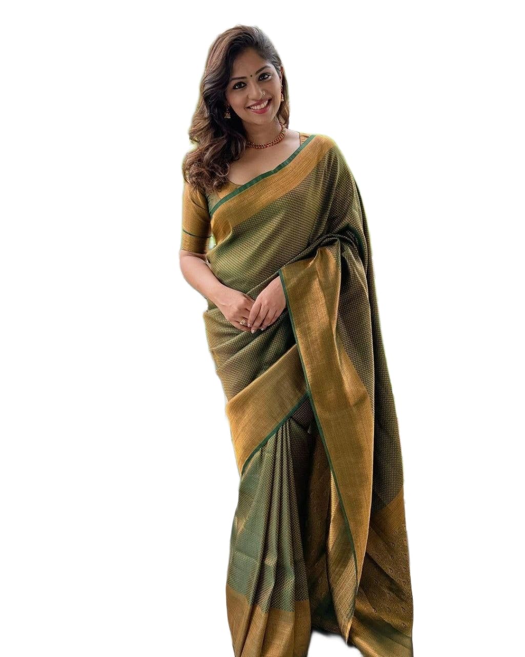 Banarasi Silk Saree for Women Indian Traditional Zari work Saree for Women's With Unstitched Blouse (004)