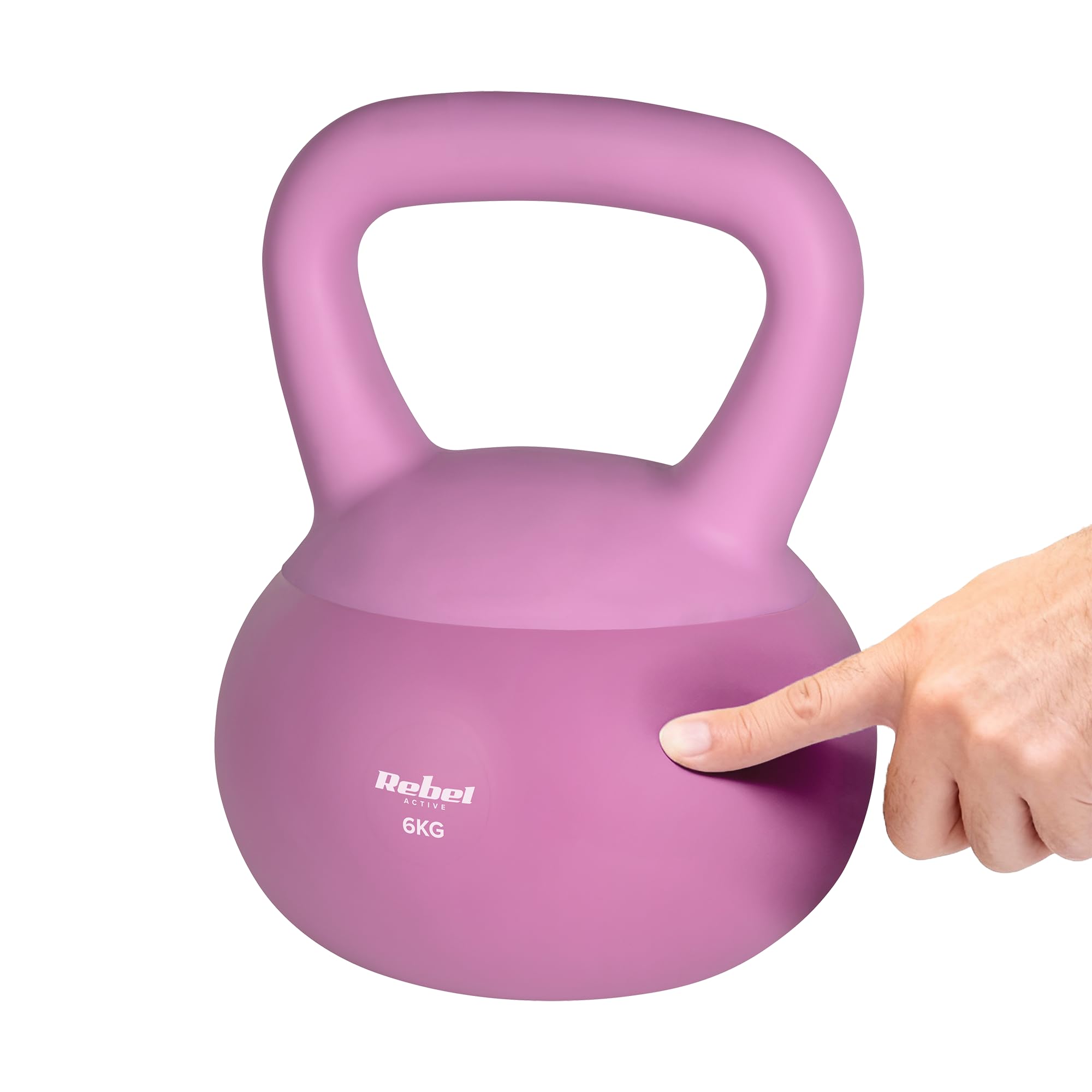 Rebel Soft Kettlebell 6kg Miękkie PCV Bezpieczne Ciche Hantel do Fitness