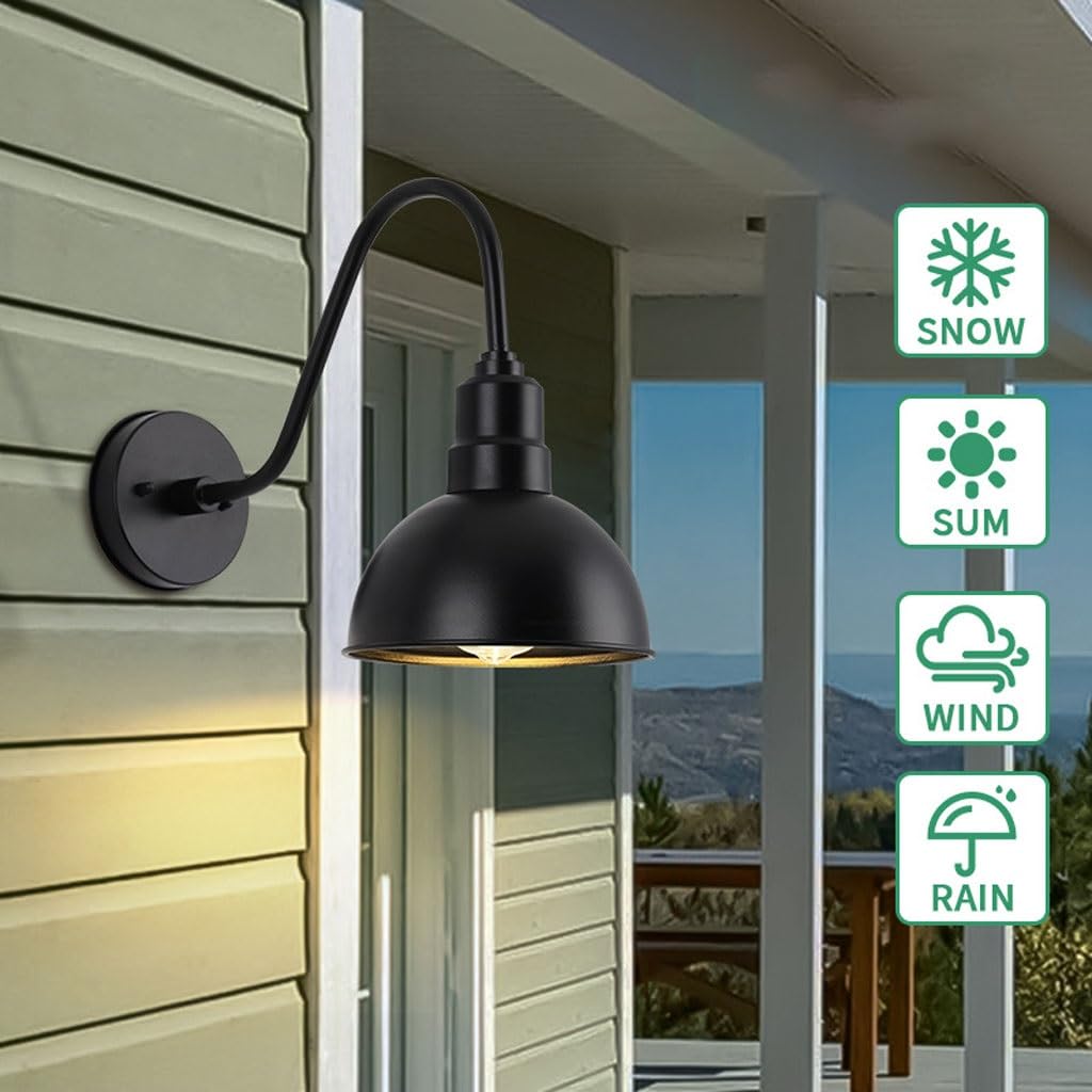 Applique Murale Exterieur Applique Murale extérieure étanche, Noire, for Ferme, Grange, Porche, lumière for Garage et Patio Luminaire Exterieur