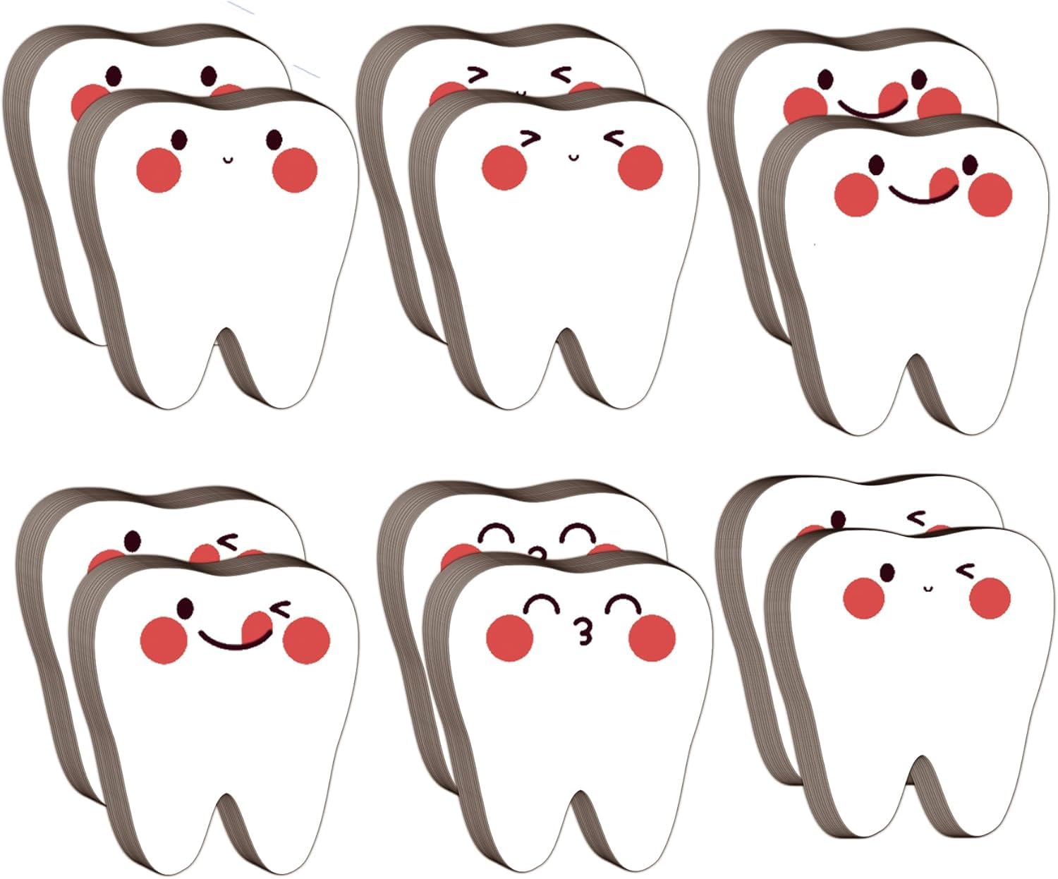 12 Set Tooth-Shaped Sticky Notes 2.36 x 3.07 inch Tooth Notepad