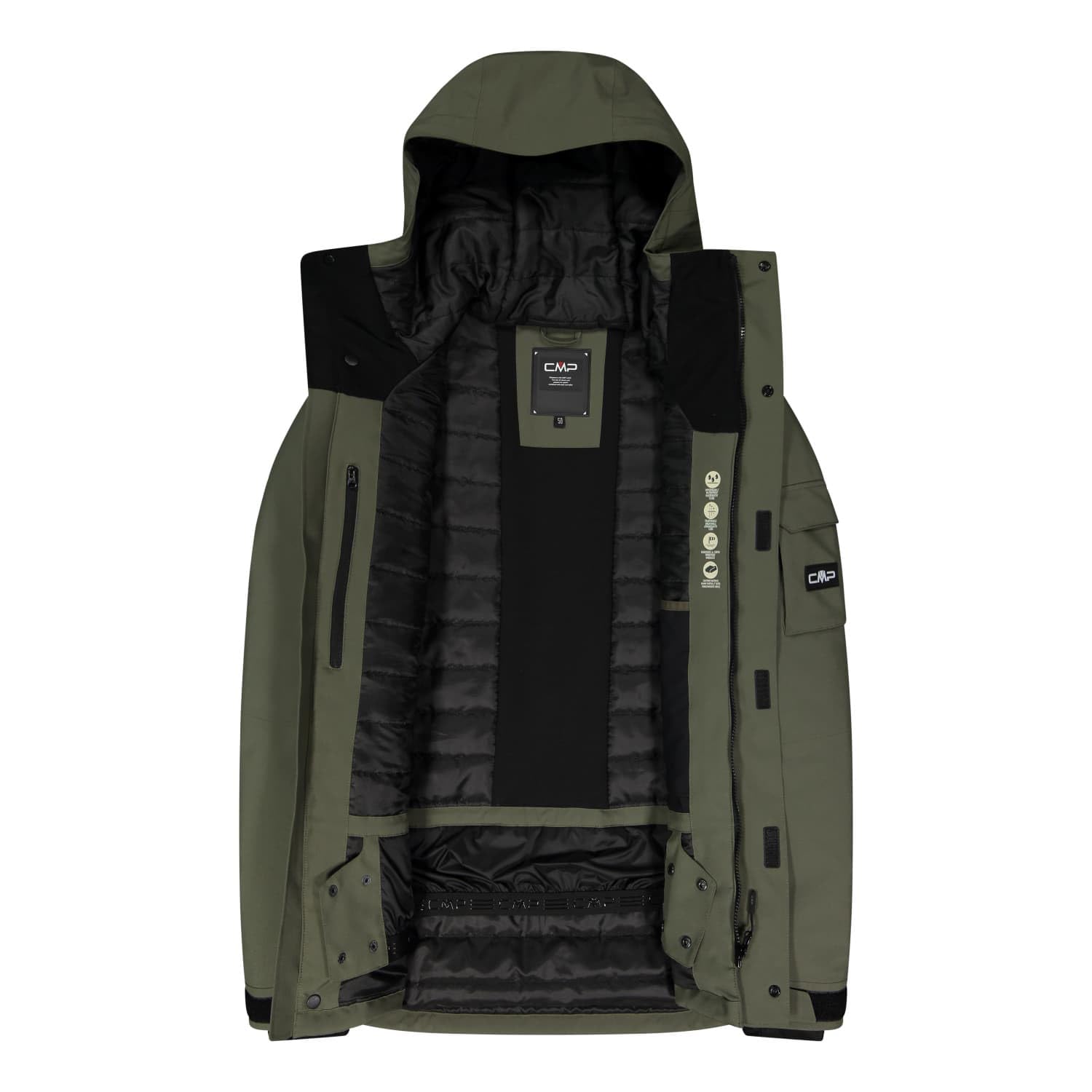 CMP Man Jacket Fix Hood Chaqueta Hombre