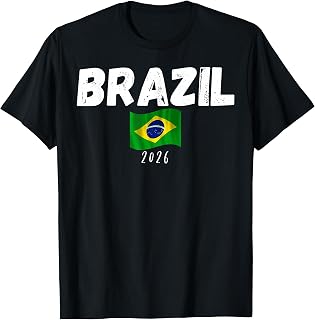 Brazil Souvenir 2026 Vacation Trip Fun Beach Travel Flag T-Shirt