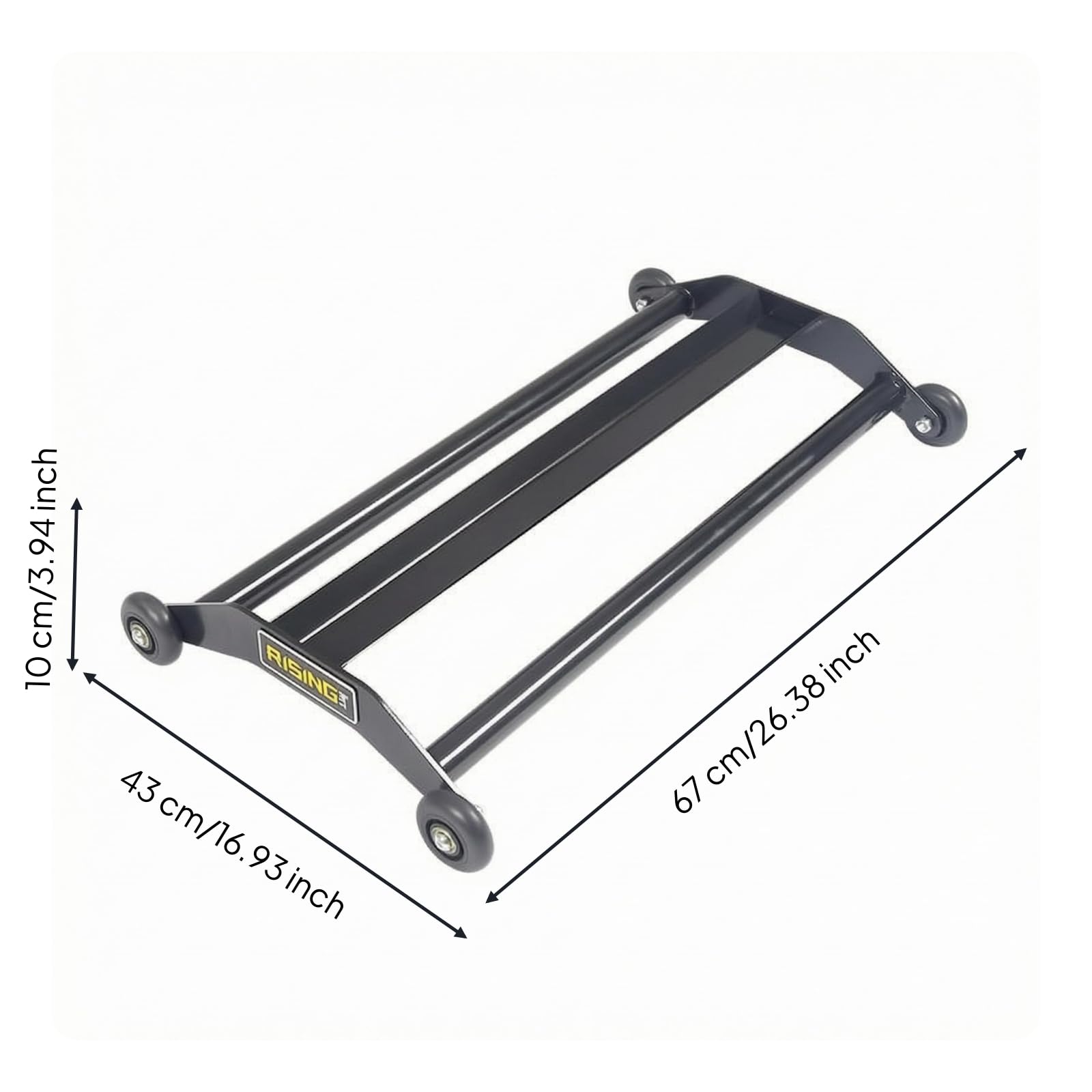Rueda Abdominal de Rodillo Abdominal Entrenador Central Deslizadora de Núcleo Estructura de Acero Robusta y Movimiento con Ruedas Giratorias Adecuada para Fuerza Pilates Estiramientos