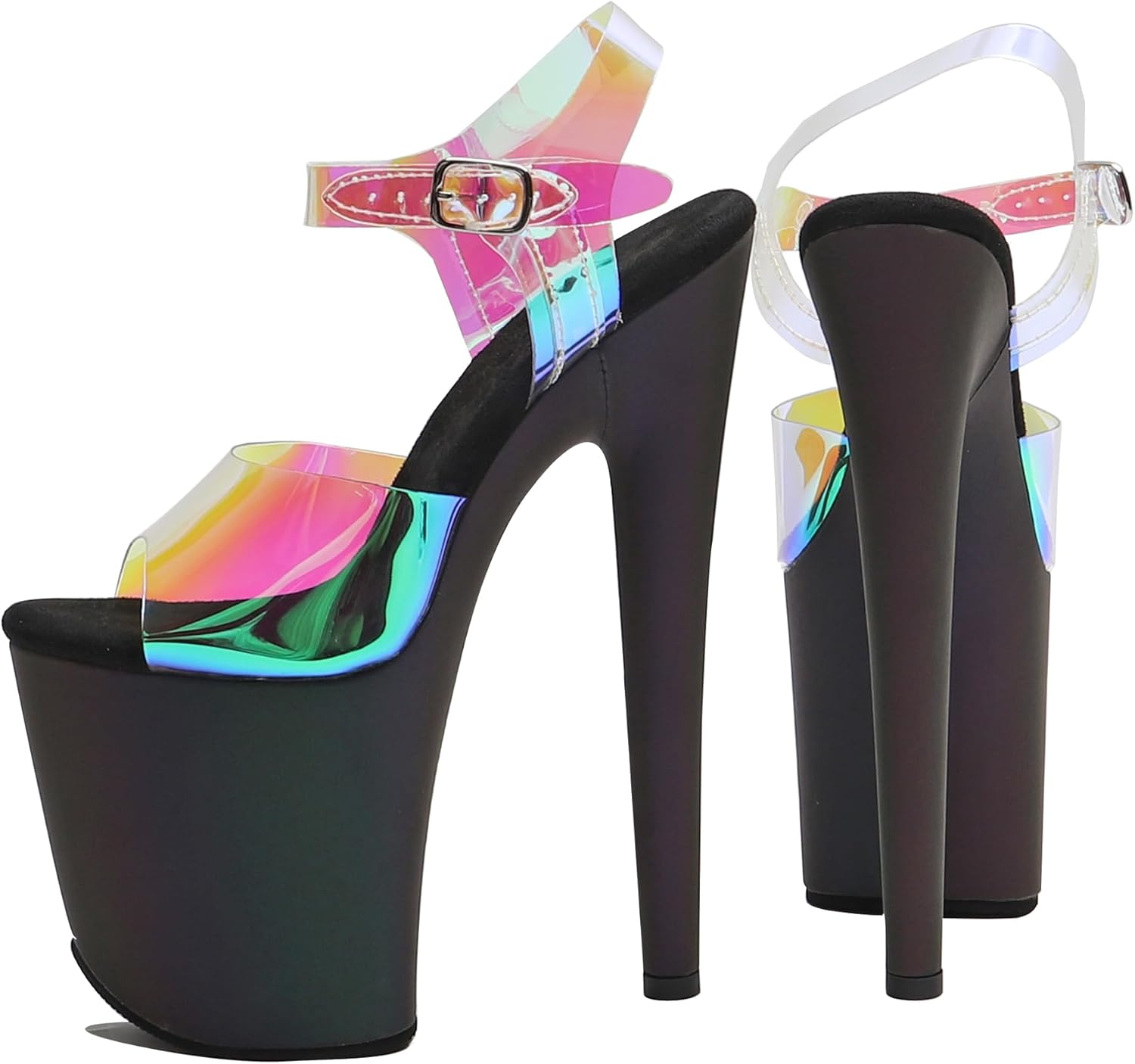 WUXIN H&P Women's 8 Inch Exotic High Heel Sandal Platform Stiletto Pole Dance Shoes - Image 6