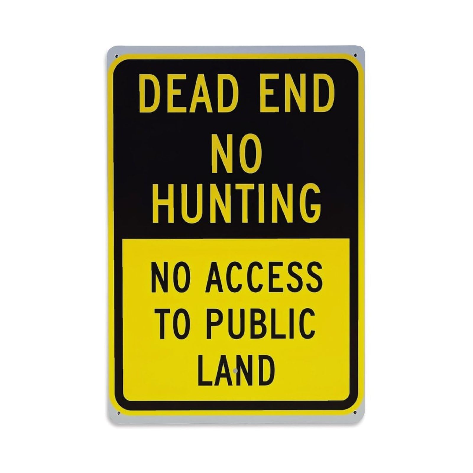 Jdfenggu Vintage Dead End No Hunting No Access To Public Land Retro Metal Tin Sign, Decor Art Poster For Bar, Home, Man Cave, Kitchen, Laundry Room Gift 8X12inch