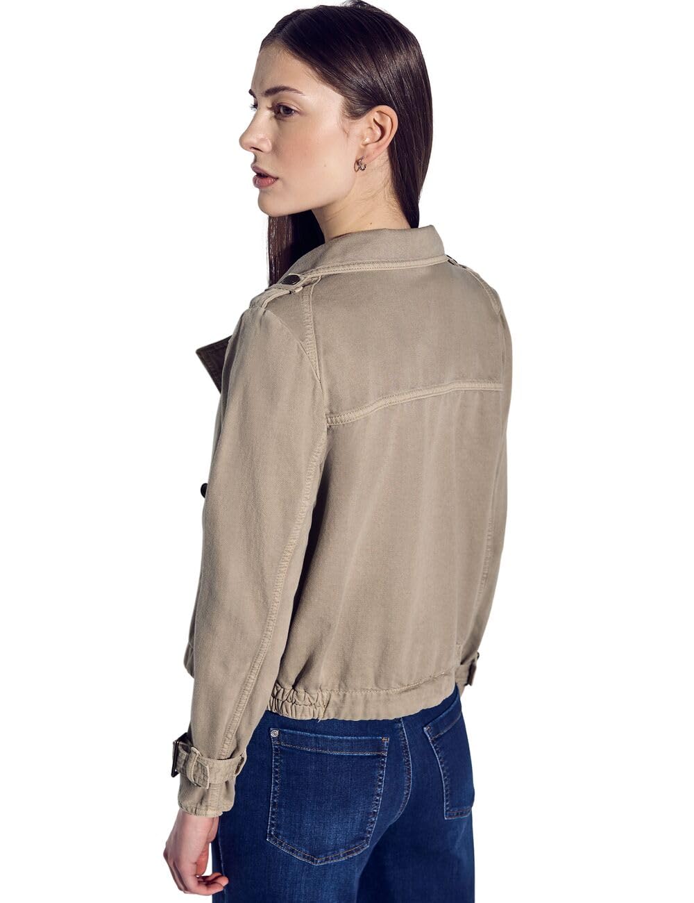 Street One Damen Denim Trench Jacke