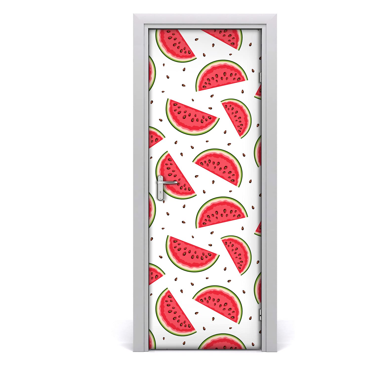 Papier peint sur la porte pour masquer les imperfections de porte