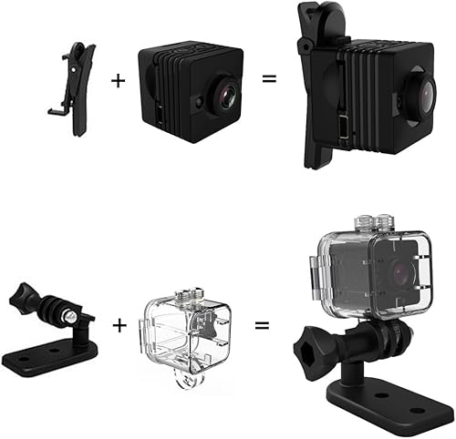 Miniatura 6 de Mini cámara impermeable Full HD 1080P con visión nocturna y detección de movimiento, videocámara portátil DVR deportiva grabadora de coche, pequeña