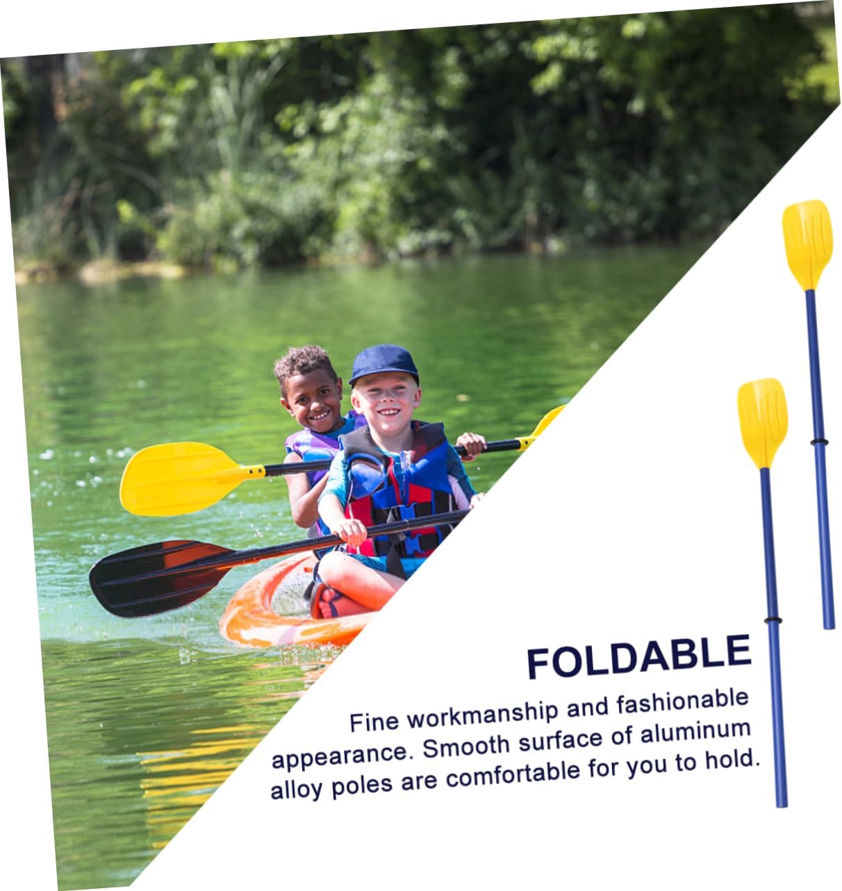 Pp Kayak Paddle Boat Paddle Detachable Oars Lightweight Kayak Accessories