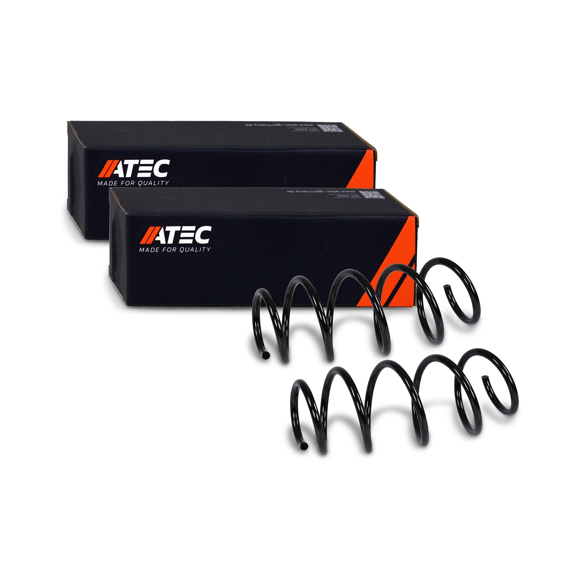 ATEC Germany 2x ressort de suspension avant ressort hélicoïdal gauche | Compatible avec: OPEL CORSA D, CORSA D Kasten/Schrägheck