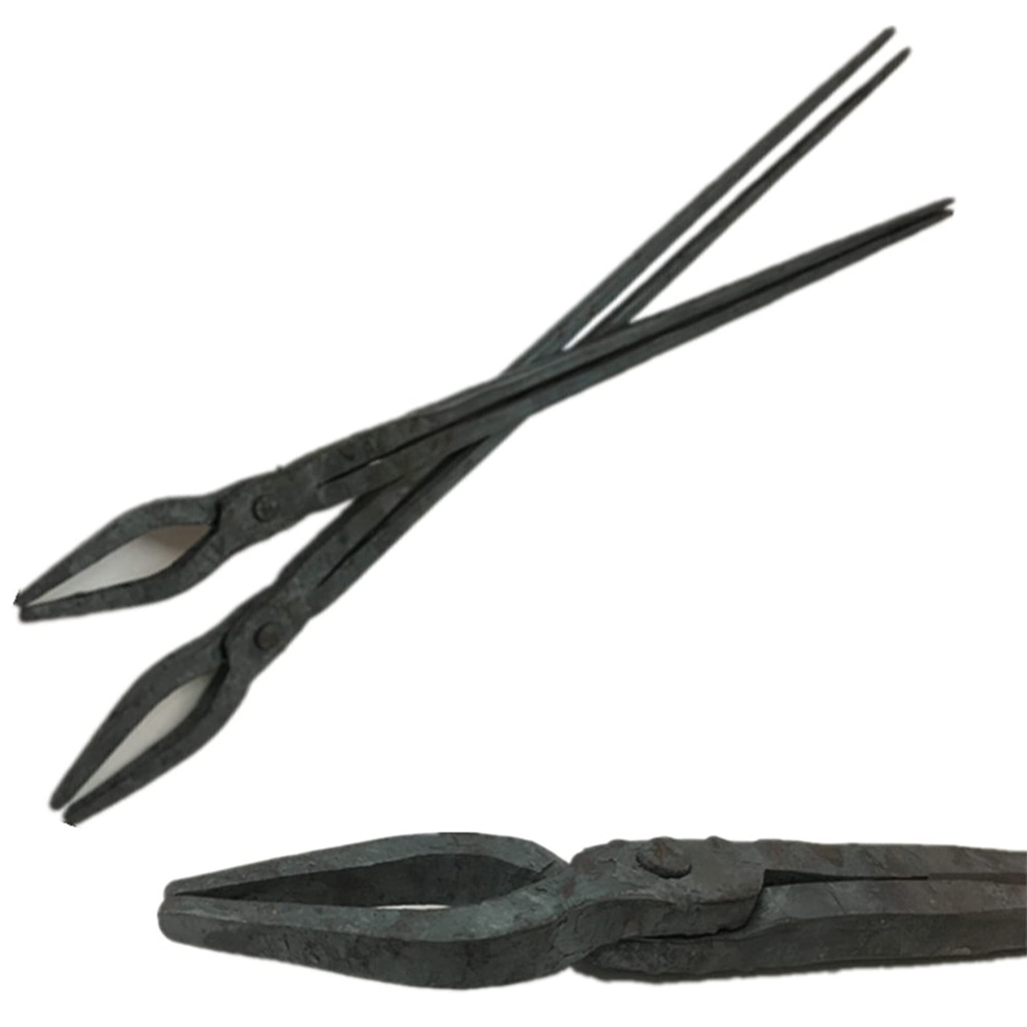 Tenaza de forja Pinzas de herrero Pinzas planas Pinzas de boca afiladas 70cm 1.25kg Tenaza de forja Forja del yunque del herrero del ingeniero