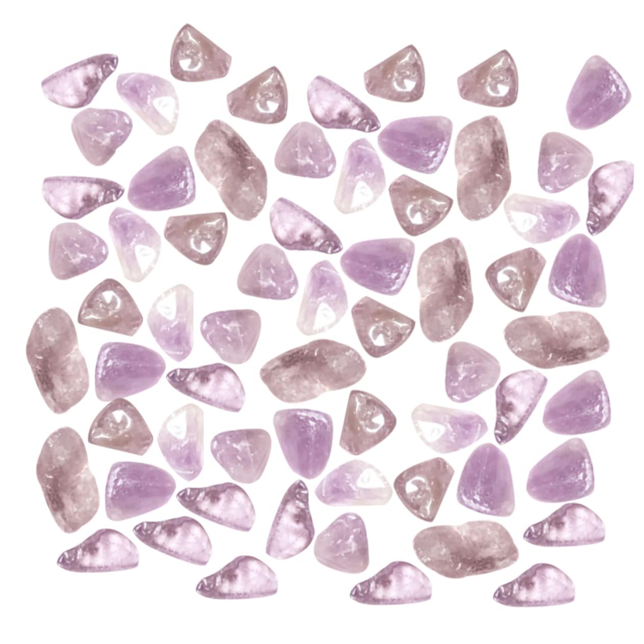 GRIRIW 100g Natural Polished Amethyst Gravel for Large Fish Tank Decorations Aquarium Décor Crystal Stones