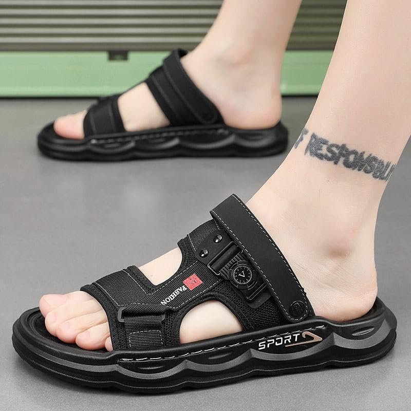 Men's slippers - Fashionable and casual beach shoes with adjustable straps, comfortable EVA insoles and durable rubber soles for outdoor wear3