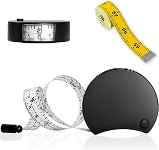 Soft Body Measuring Tape for Weight Loss & Sewing - 60 Inch / 150 cm Dual-Scale Retractable Tape Measure with Lock Button, Clear Window Reading - Ideal for Fitness, Tailoring & Body Measurements