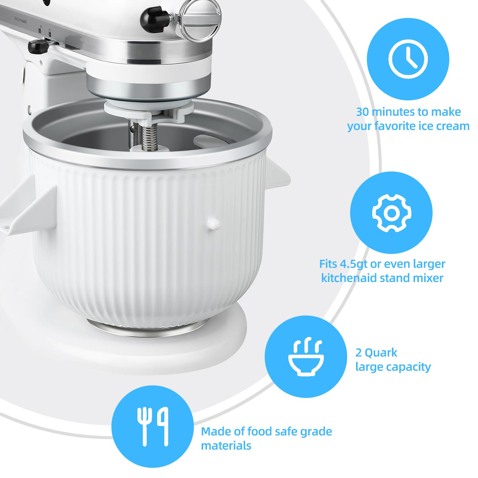 Piezas de repuesto para máquina de hielo KitchenAid Mixer Premium Unidad para máquina de hielo Accesorio