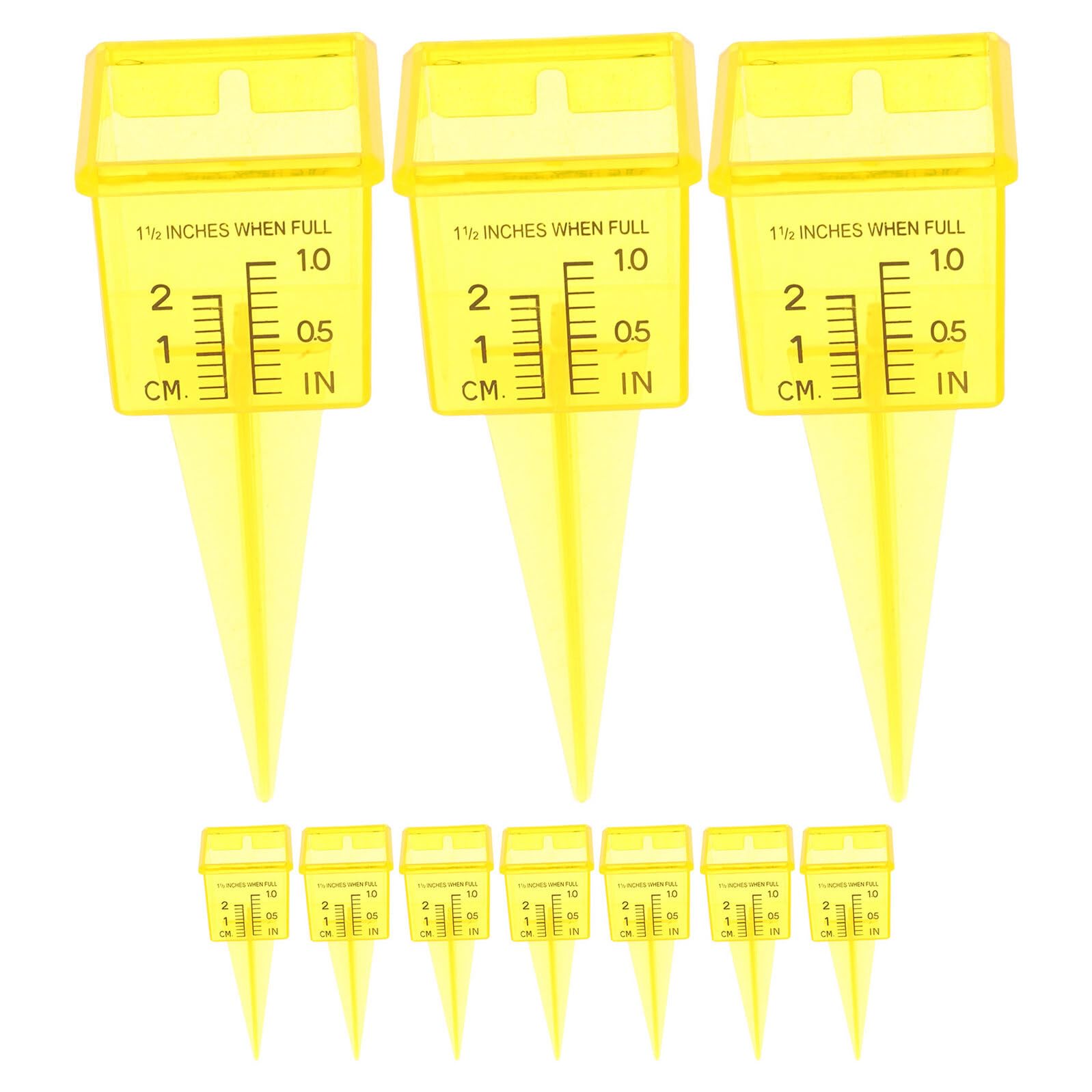 ARTIBETTER Pluviometro per Irrigatori da 15 in Plastica Trasparente Set da 20 Pezzi Bocca Larga Indicatore Livello Acqua per Giardino e Prato Strumento Compatto per Misurazione Pioggia
