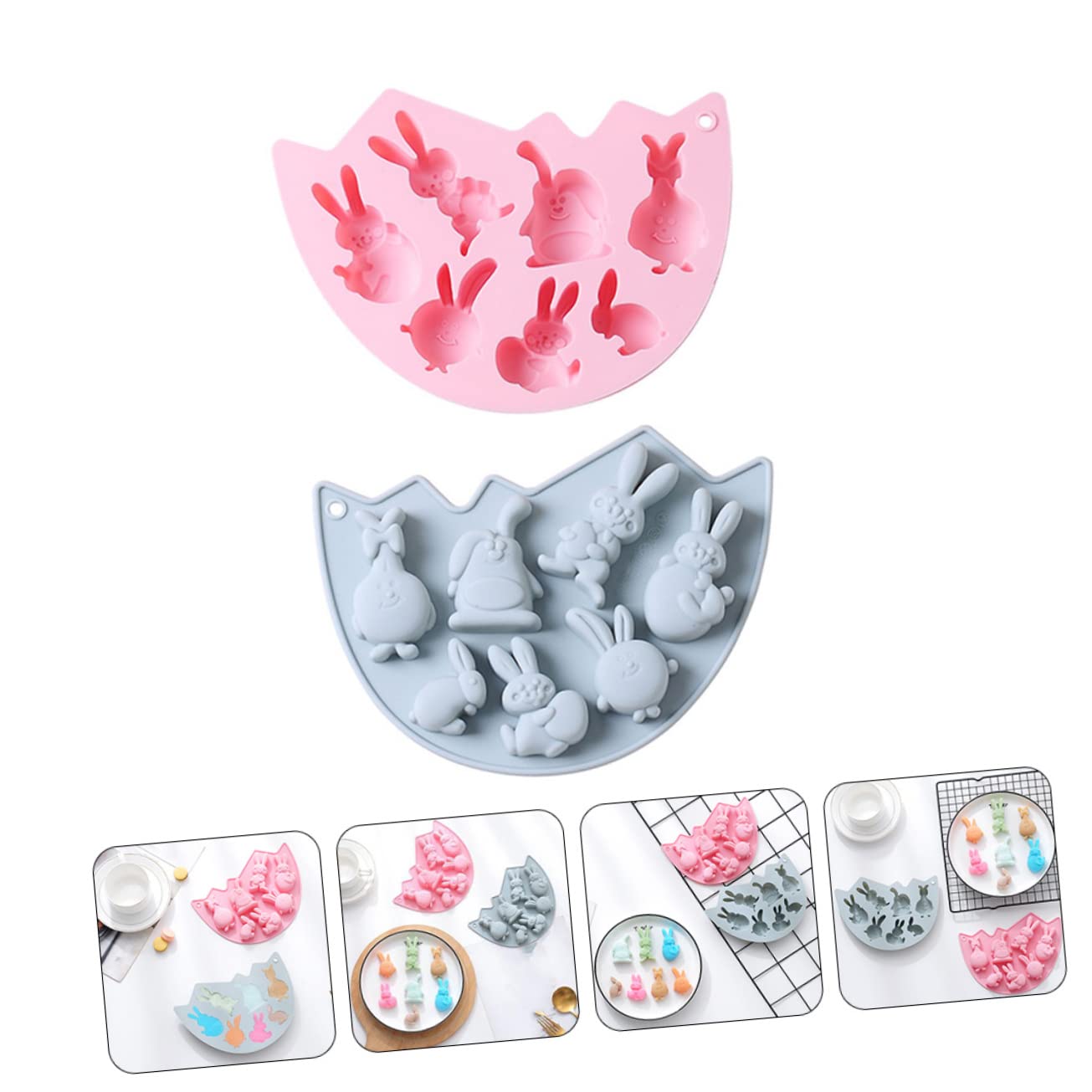 Cabilock 6pièces Moules De Pâques Moules à Gâteau Pour Desserts Créatifs Pour Et Décorations De Fête Couleurs