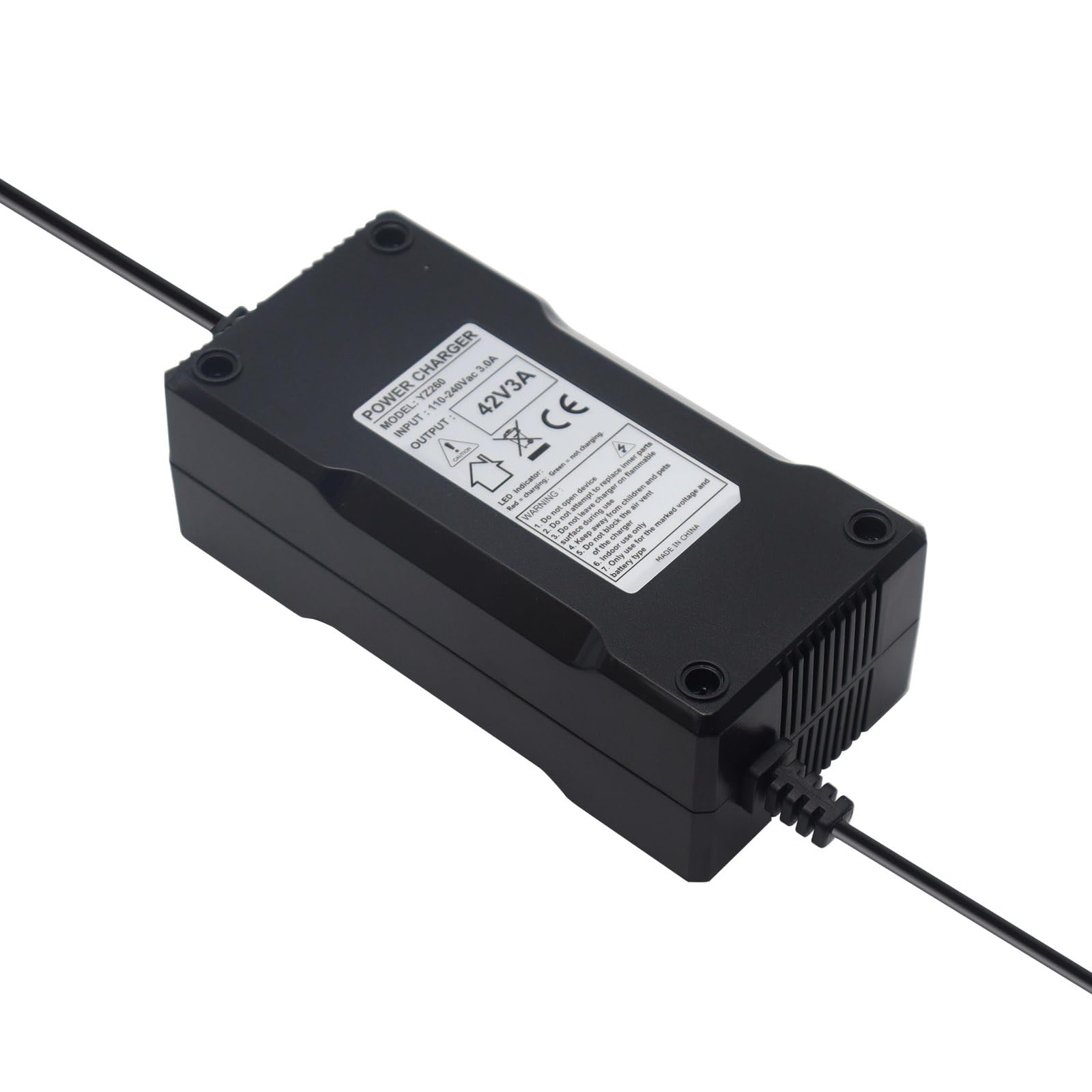 Bloc d'alimentation Chargeur câble de Charge 42 V 3 A pour Batteries 36 V avec connecteur XLR 3 Broches pour vélo électrique, Batterie de vélo électrique, remplace 1202L3